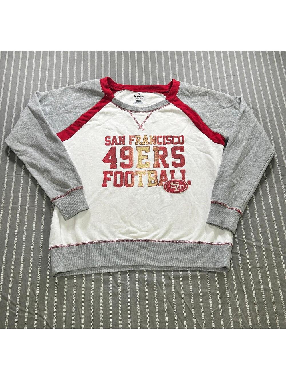Majestic San Francisco 49ers football crewneck sweatshirt Women's XL